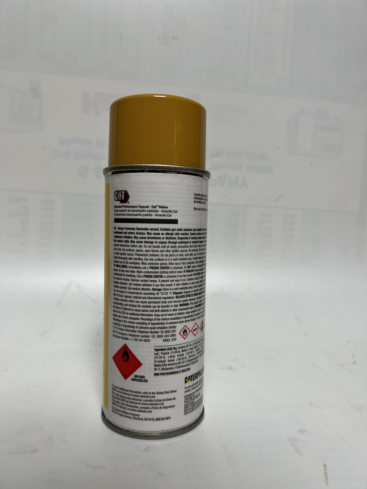 GENUINE CATERPILLAR 5900196 AEROSOL Spray Paint CAT Yellow 12oz CAT USA eBay