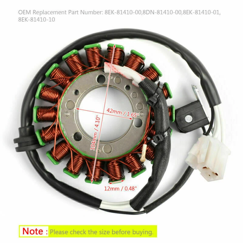 STATOR Fits YAMAHA SX VIPER 700/SRX700/VENTURE 700 2000-06 MOTROCYCLE MAGNETO CA - Изображение 2 из 4