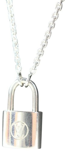 925 Silver LV Padlock Chain Necklace | eBay