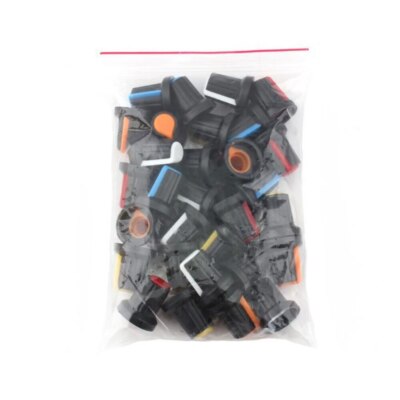 30PCS/lot15X17mm 6mm WH148 potentiometer B10K cap Yellow Orange Blue White Red