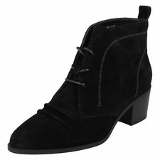 Ladies Leather Collection Mid Heel Ankle Boots