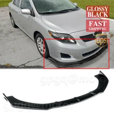 Glossy Black For Toyota Corolla 2008-2013 JDM Front Bumper Lip Body Kit Spoiler