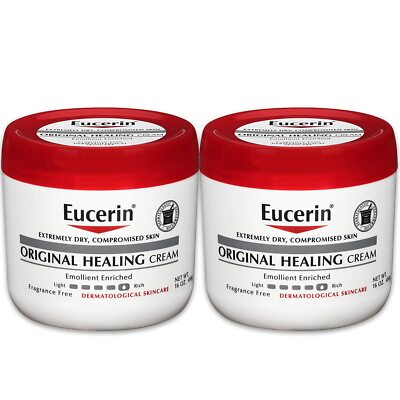 Eucerin Original Healing Cream, Unscented 16oz ( 2 pack ) TUB **** 