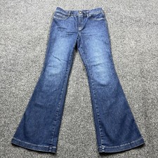 Spanx Wide Leg Jeans Womens Size Large 32X34 SpanxShape Denim High Rise Denim