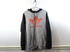 Adidas Pullover Gray Red Black SKATEBOARDING Spell Out Hoodie Size M