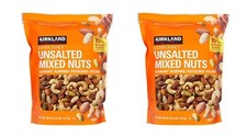 Kirkland Signature Extra Fancy Unsalted Mixed Nuts, 2 Jars 2.5 LB 