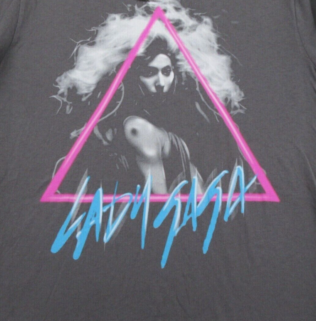 Women's Lady Gaga Short Sleeve T-Shirt Gray Size Medium | eBay