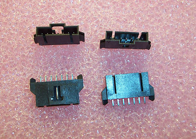 QTY (48) 7 POSITION VERTICAL SHROUDED MALE HEADERS 2.54mm 70545-0006 MOLEX