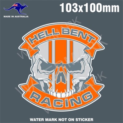 HELL BENT RACING STICKER JDM TOOLBOX RAT ROD HOT ROD VINTAGE OLD SCHOOL ...