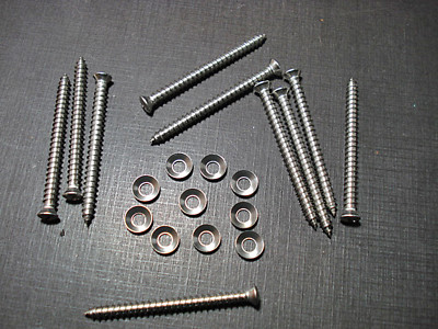 10pc #8 x 2'' with #6 head stainless garnish screws washers fits Dodge Plymouth