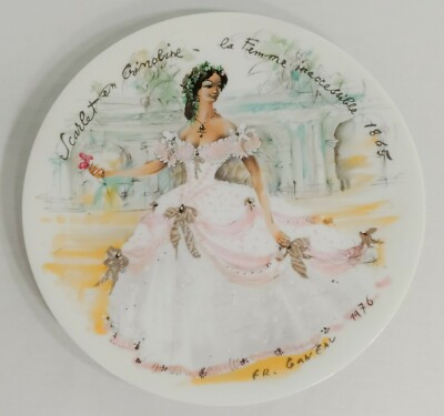 D'Arceau Limoges SCARLETT IN CRINOLINE Les Femmes WOMEN of FASHION Plate ~NEW~