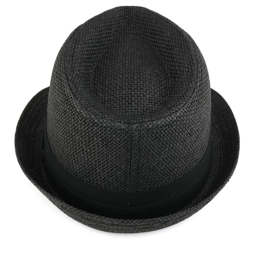 Colorful Straw Fedora Hat with Black Pleated Band - FREE SHIPPING - Picture 4 of 34
