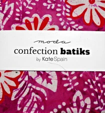 MODA  FABRICS "CONFECTION BATIK"  BY MODA CHARM PACK  42-5"SQUARES BTCP