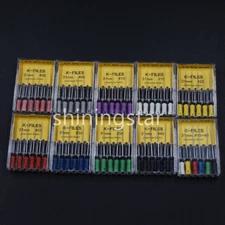 1 Pack Dental Endodontic Stainless Steel Root Canal K/H Files Reamers Hand Use
