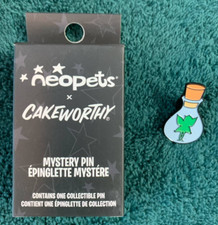 Neopets x Cakeworthy Neopets Bottle Faerie  Pin EARTH  BOX  CODES