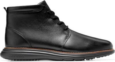 COLE HAAN Grand+ Plus Ultra Chukka Men's Size 8 M Black Leather Boot C39933