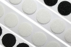 weiß dalipo Klettpunkte 13mm 20 Stk schwarz selbstklebend