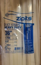 100 New 36" 175lbs Duct Straps Ties ( 2 packs of 50 ) 105570
