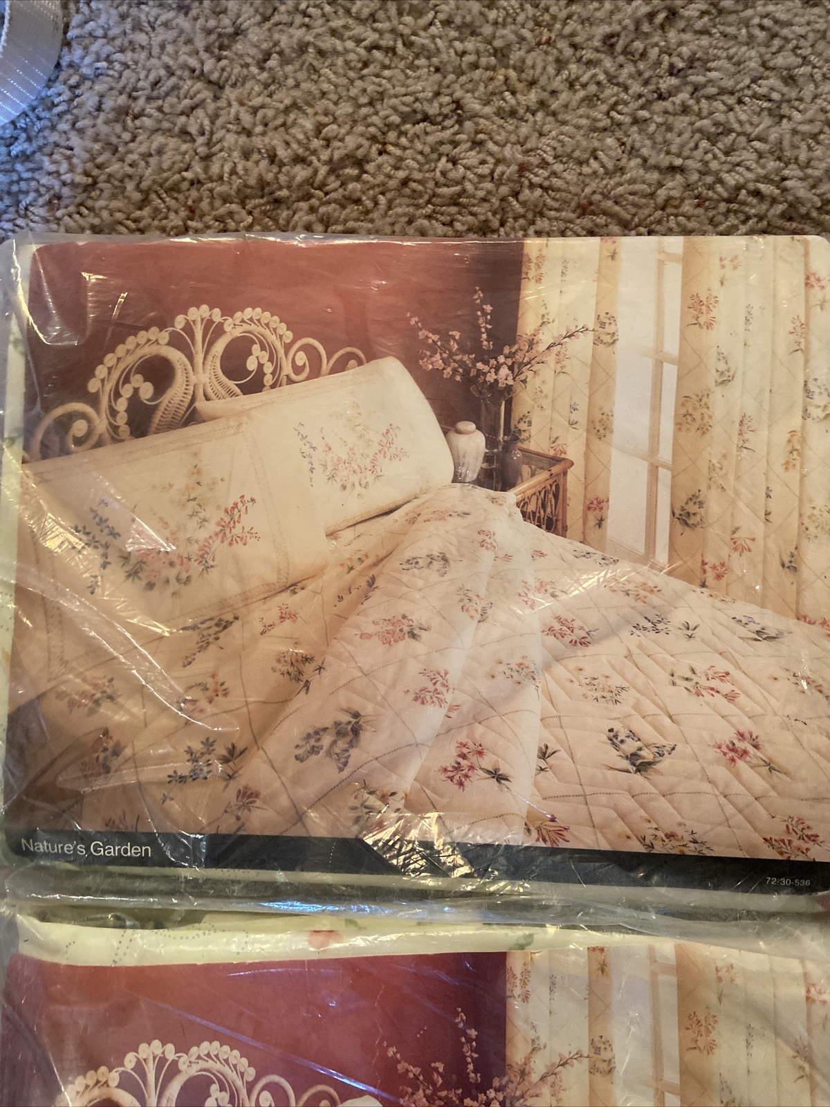 Vintage Full Sheet Set JC Penney Nature’s Garden Flat Fitted &Queen