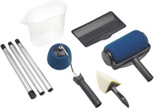 RULLO PITTURA CON SERBATOIO ANTIGOCCIA RICARICABILE MURO KIT 6 PZ.MANICO FI54432