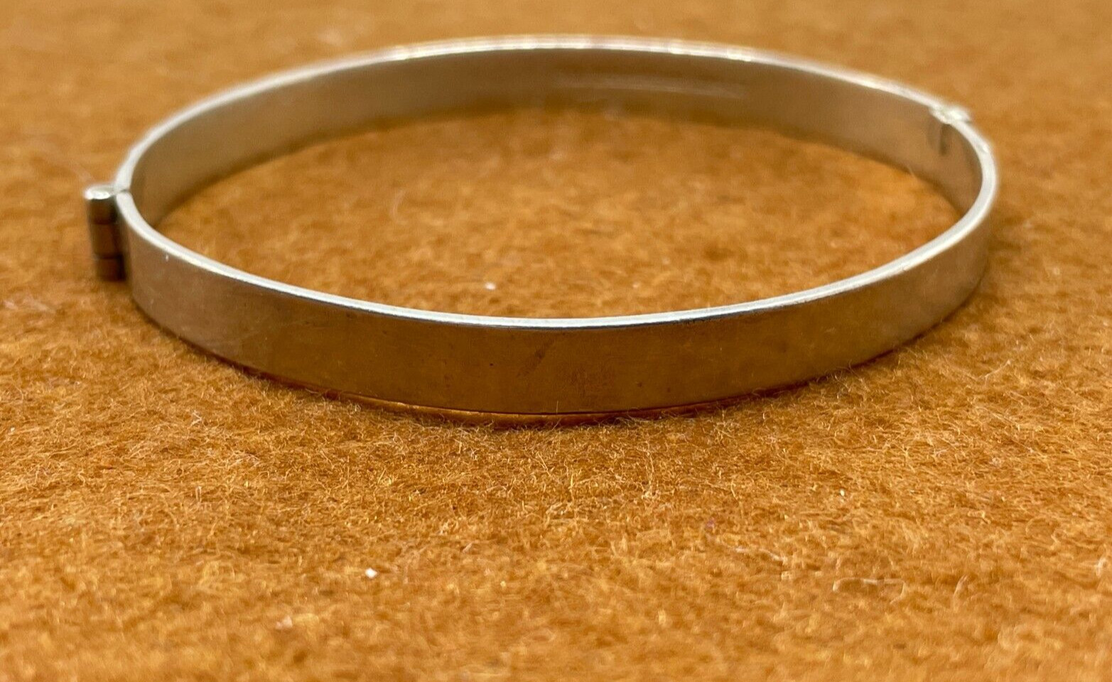 SOLID STERLING SILVER HINGED BANGLE BRACELET 11.8… - image 2