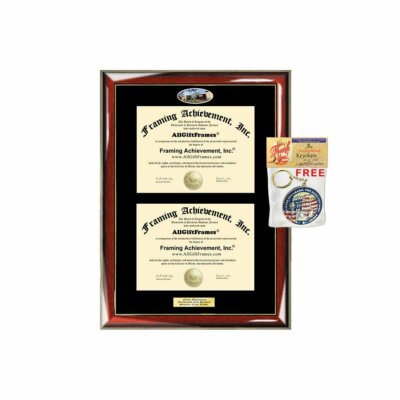 Double Diploma Frame Azusa Pacific University Campus Photo Graduation APU Dual D