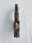  Folk Art Wood Carved  - Man, Dog and Bird - Vintage W/ Wind up cord  — photo 5