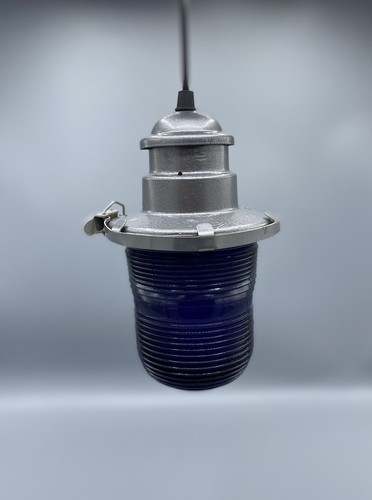 Vintage  Airport Runway Pendant Ceiling Light, Silver Finish