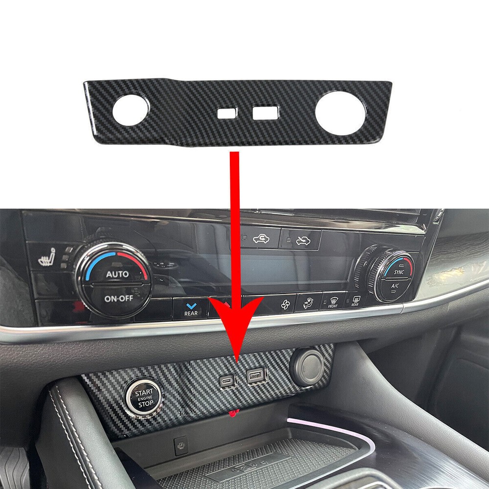 Inner USB Charging Plug Panel Trim Cover For Nissan Rogue 2021 2022 Accessories