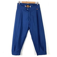 Vintage Pants Sunbuster Cropped Joggers Blue Medium 34 Made In USA Polycotton