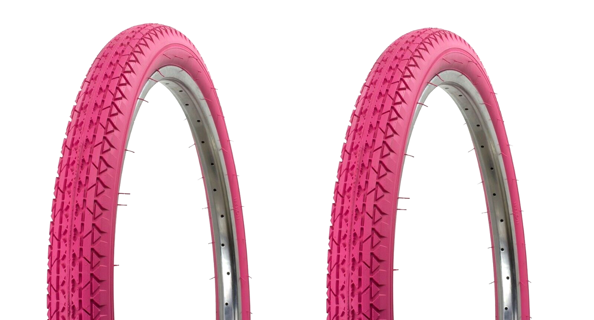 PAIR of Pink BICYCLE TIRES 24