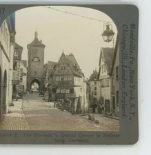 Plonlein Quaint Corner Rothenburg Germany Keystone Stereoview