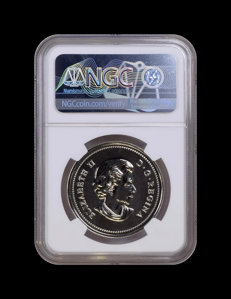 CANADA. 2004, 1 Dollar, Silver - NGC MS69 - Top Pop 🥇 Fleur-de-lis Privy RARE - Image 4 of 4