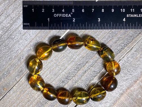 Mexican AMBER Crystal Bracelet - Beaded Handmade Jewelry, Healing Stones, 48290 - Picture 6 of 7