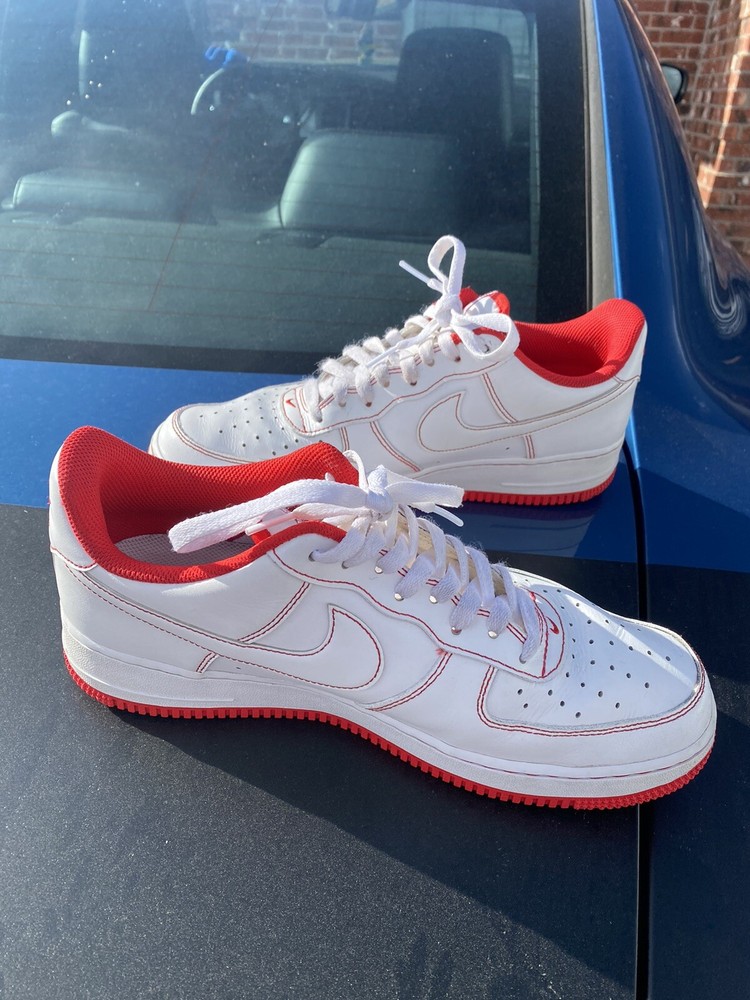 Red Air Force 1 07 Sneakers in Bold Red