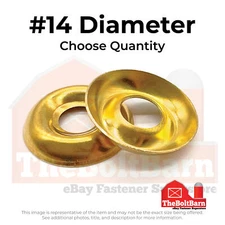 1/4" Brass Finishing Cup Washers (Pick Quantity)