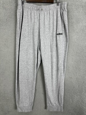 Adidas Jogger Sweatpants Mens 2XL Gray Logo Lightweight Gym Outdoors Gorpcore