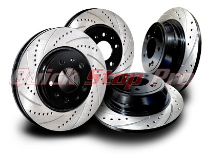 TOY044SS CHR Japan Built Performance Rotors Front Rear Cross Drill & Curve Slots