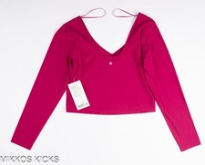 Lululemon Align Long Sleeve Nulu V-Neck Cropped Top Slim-fit YOGAGYM