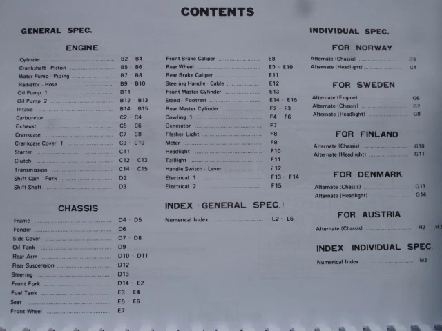 YAMAHA RD 500 LC 47X 1GE PARTS LIST MANUAL CATALOGUE RZ 500 25 1GE 300E1 nos - Image 3 of 4