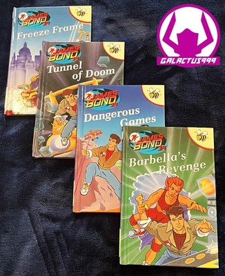 JAMES BOND JR BUZZ BOOKS BUNDLE X4 Rare Complete Set