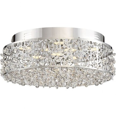 Platinum Starlet - 17.6W 1 LED Medium Semi-Flush Mount - 5.5 Inches high Flush