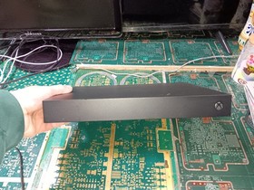 Xbox One X 1787-BLACK TOP COVER-GOOD SCREW HOLES-INTACT-MARKS-DING-SEE ALL