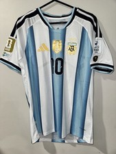 MESSI ARGENTINA 2026 WORLD CUP HOME JERSEY WITH ALL PATCHES SLIM FIT LARGE