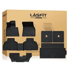 LASFIT Floor Mats for BMW X7 2019-2026 7 Seats Custom TPE Floor Liners Cargo Mat
