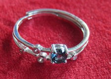 Damenring  - 925er Sterling Silber - mit Saphir   -1,6 Gramm