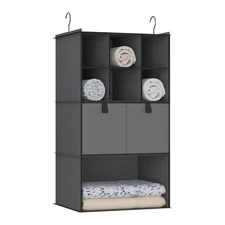 Hanging Closet Organizer 4 Shelves, 2 Drawers 3 Tier-2