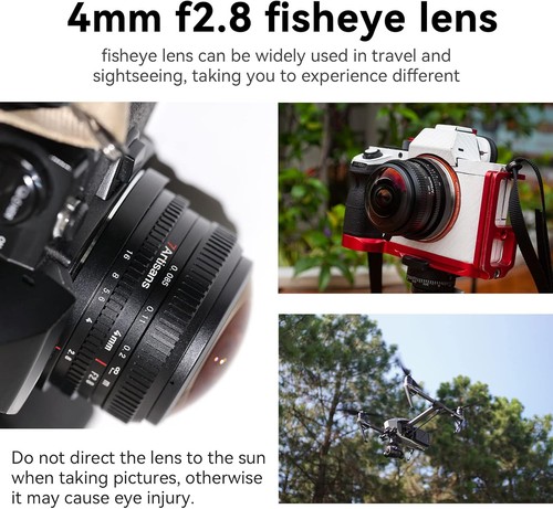7artisans 4mm F2.8 Fisheye Manual Prime Lens For Fuji M4/3 Sony E Canon Camera - 第 7/18 張圖片