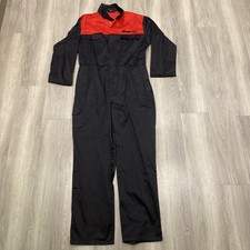 Snap On Overalls Boiler Suit Black Red Size XL 