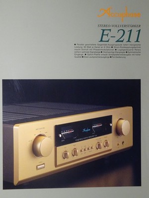     Accuphase E-211 Prospekt in deutscher Sprache. Sehr guter Zustand   